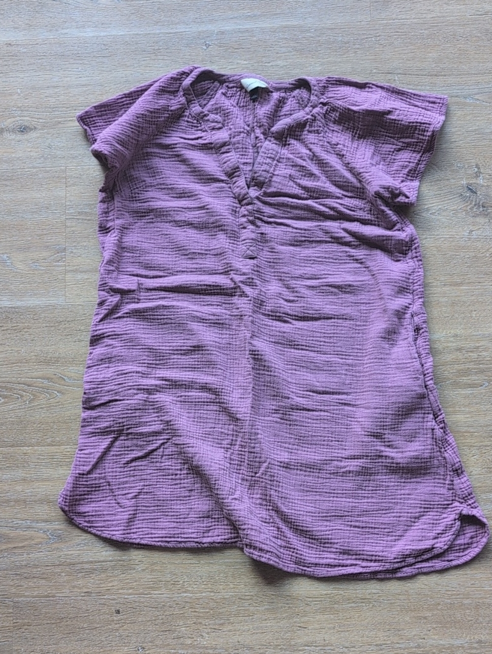 Universal Threads Lilac Cotton Gauze Flutter Sleeve Mini Dress, small